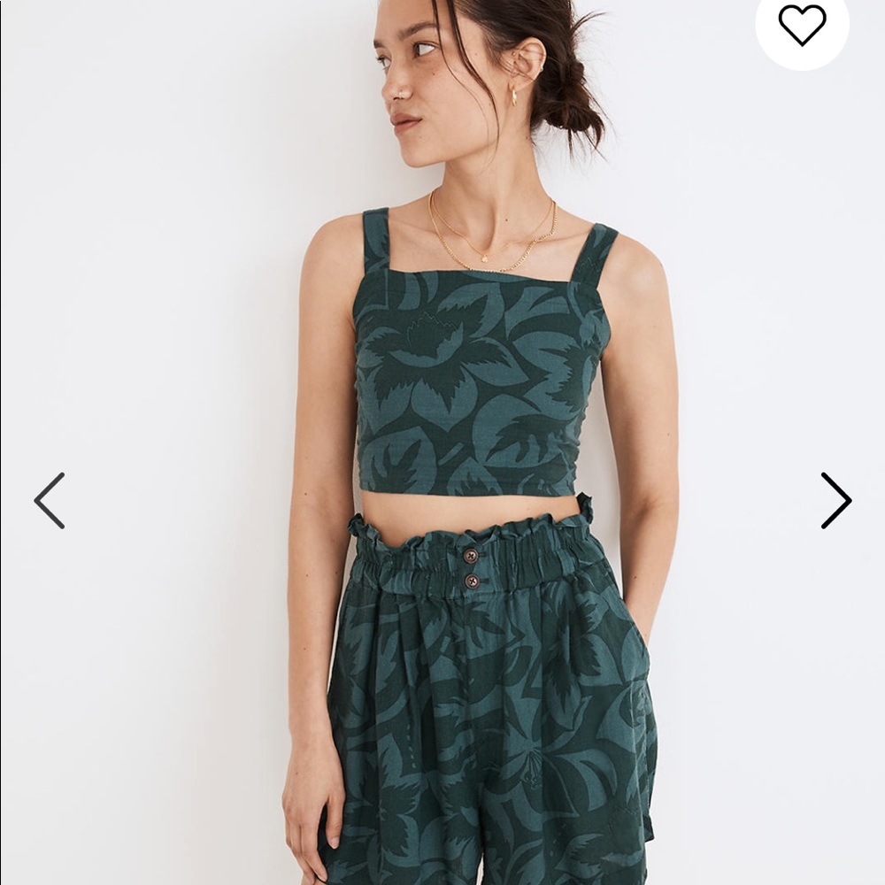 Madewell Tropical Print nwt Shorts and Crop set xxs xs